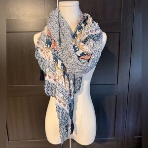 84” x 40” Beautiful Scarf with Elephant Print